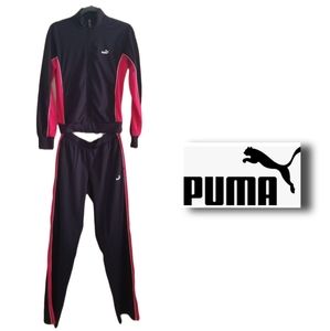 Puma Agile Navy fuchsia rose white Track Jacket ll and Pants Size Small